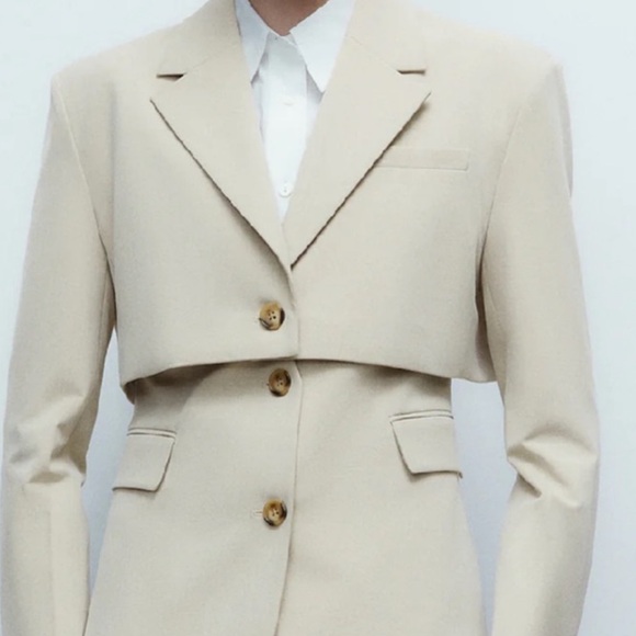 Urban Revivo Jackets & Blazers - Elegant Cream Blazer